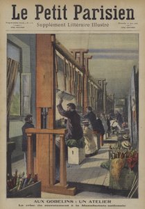 Rekrutteringskrise i fransk produksjonsindustri: et verksted ved Gobelins teppefabrikk, Paris